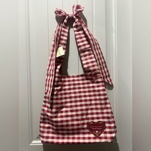 Barnes & Noble 2026 Bow Tote Bag Valentines Gingham